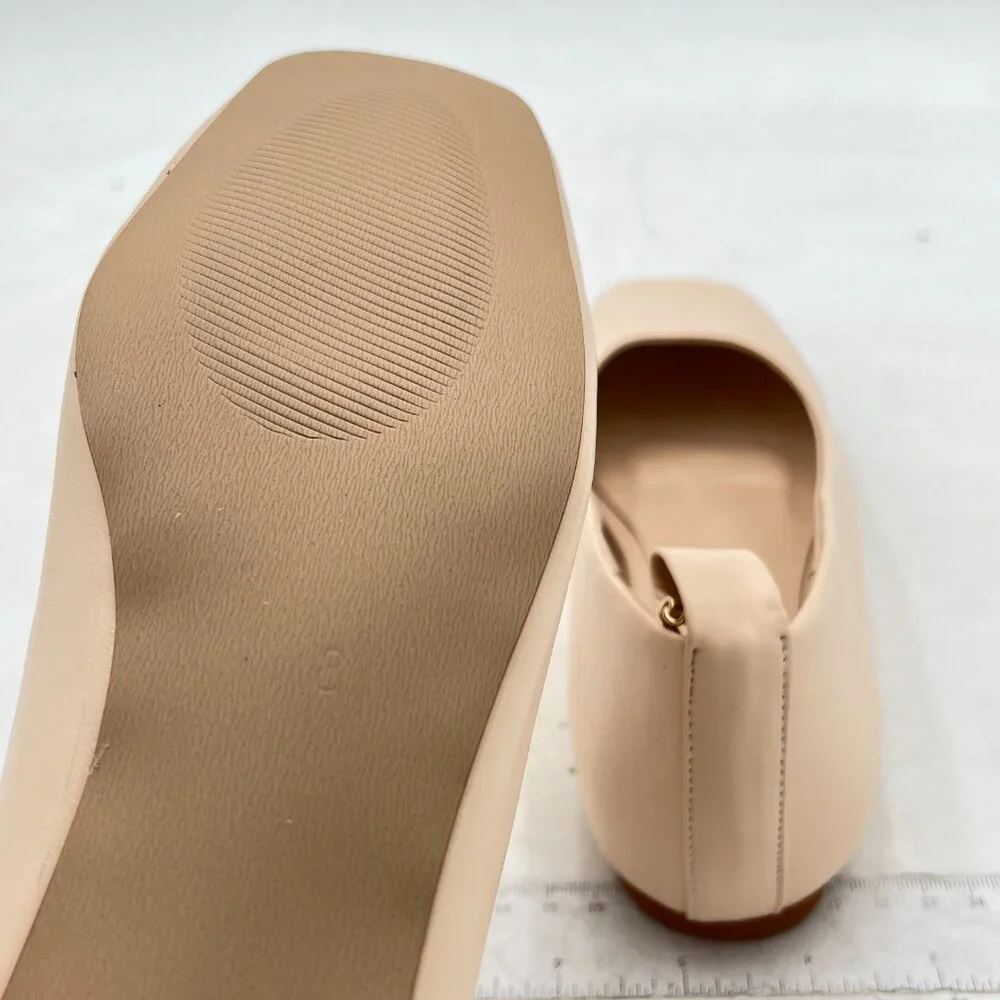 Women's Pale Pink Ankle Chain Flats